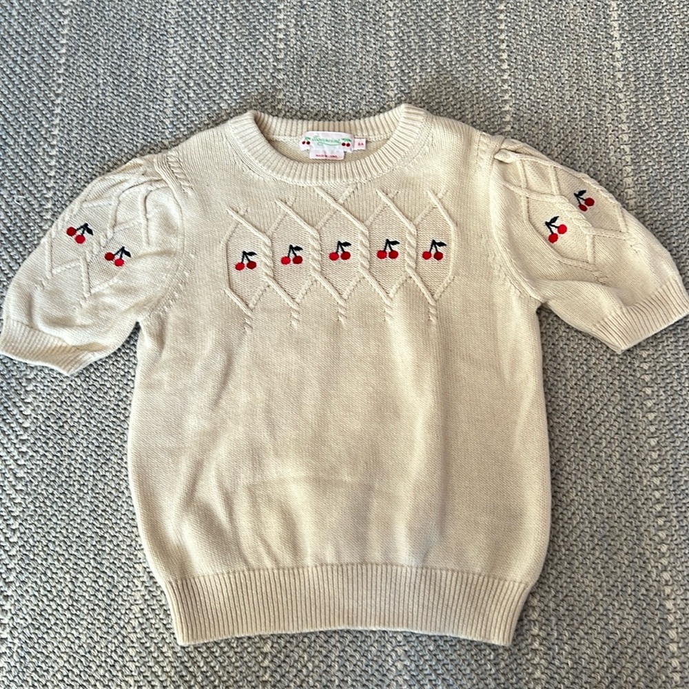 Bonpoint short sleeve knit with cherries
